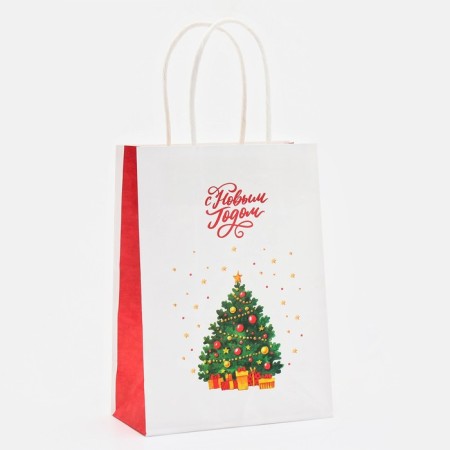 New Year. Package Paper gift New Year's craft "New Year" 15 x 21 x 8 cm.-1