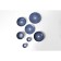 Plate ceramic deep shade "body", d = 21 cm, blue color