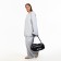 Sports bag with lightning, external pocket, long belt, black/gray color
