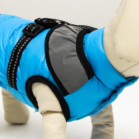 Jacket for dogs with a reflective harness, size 12 (DS 28, OG 38, Osh 27), Blue-4