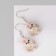Earrings Assorted "Joy" hares, gray color in silver