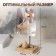 Mirror with a stand for storage "Bamboo", on a flexible leg, a mirror surface 16.5 × 19.5 cm, brown color/silver color