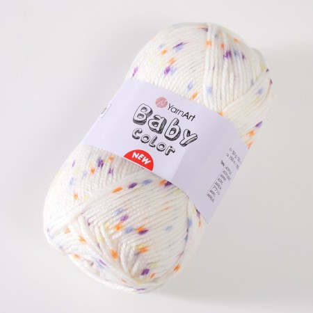 Yarn "Baby Color" 100% acrylic 150m/50g (217 thrush-violet-blue)-1