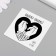 Tattoo on the body black "heart. Strong-blue" 6x6 cm