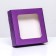 Self -charged box with a lilac window, 13 x 13 x 3 cm