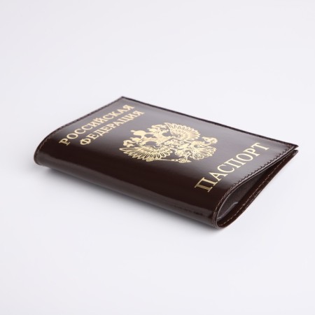 Passport cover, brown color-3