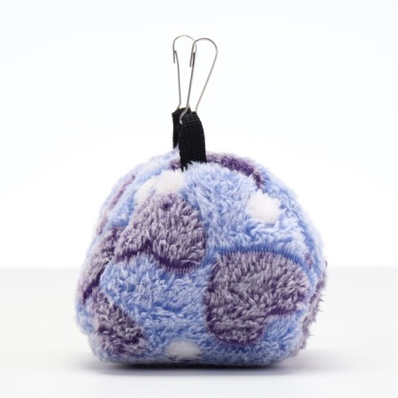 Rodent house, "heart" purple fleece-3