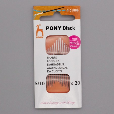 Manual needles Black Sharps, No. 5-10, white ear, 20 pcs-2