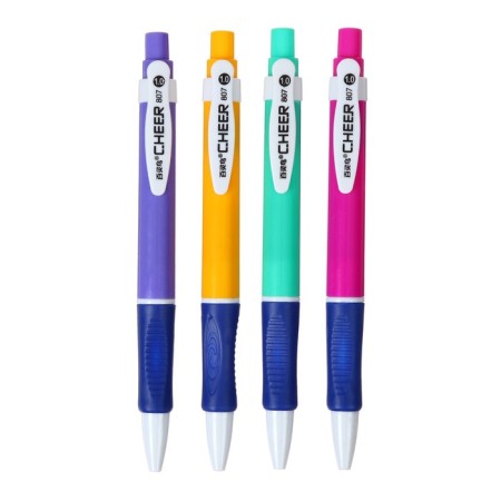Automatic ballpoint pen 1.0 mm blue, with a rubber holder, Mix case