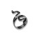 Ring "Snake" spiral, the color is silver, dimensionless