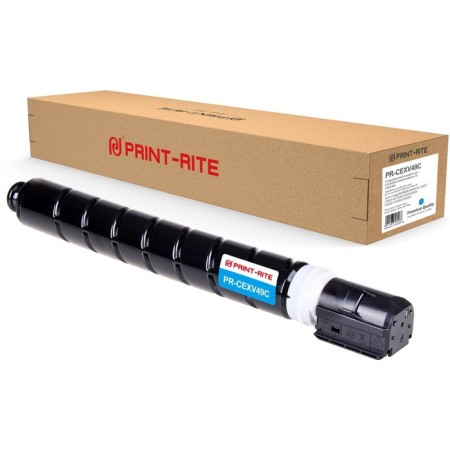 Laser Cartridge Print-Rite TFC875CPRJ PR-CEXV49C CIAN C-EXV49C CIAN (19000K), Blue-3