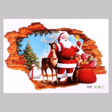 Sticker 3D Interior New Year 70*50cm