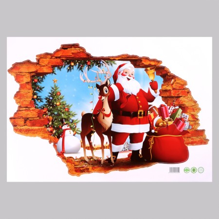 Sticker 3D Interior New Year 70*50cm