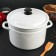 Cylindrical pan, 8 l, induction, without decolleys, white color