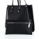 Women's bag with lightning, textura, average size, black color