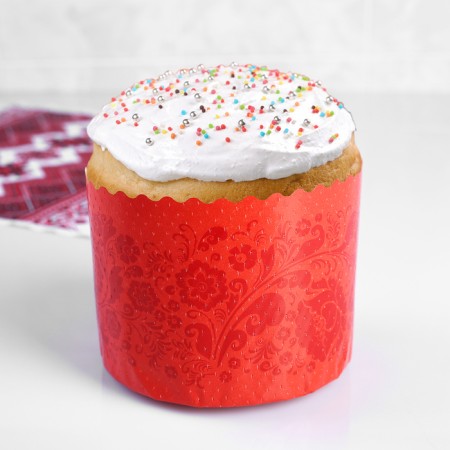 Paper form for cake "Red Easter" 110 x 85 mm, mix