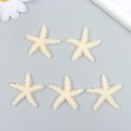 Decor for creativity Plastic "Yellow Sea Star" Sugar 3.8x0.5x3.8 cm-2