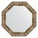 Mirror in the baguette frame, silver bamboo 73 mm, 58x58 cm
