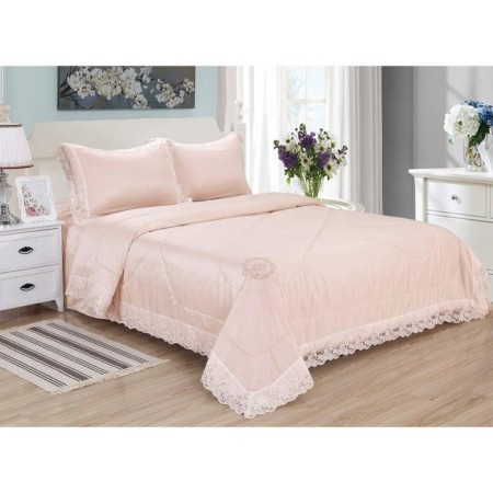 A set with a blanket "Tiara", size 160x220 cm, 160x240 cm, 50x70 cm, beige color