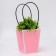 Bag for flowers pink moisture-resistant, 17x17-11.5x11.5-20 cm 3