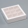Box for 9 sweets, 13.7 x 13.7 x 3.5 cm. Confectionery packaging