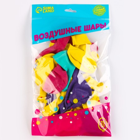 Shar Latex 12 "Happy Birthday", candles, set 25 pcs.-2
