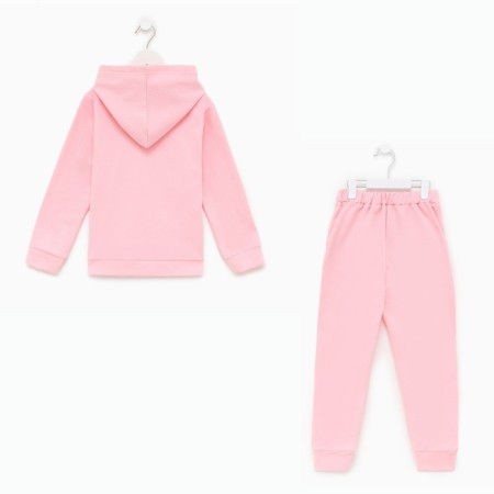 Costume for a girl (sweatshirt, trousers) is laid down, the color is light pink, height 86 cm-7