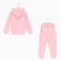Costume for a girl (sweatshirt, trousers) is laid down, the color is light pink, height 86 cm