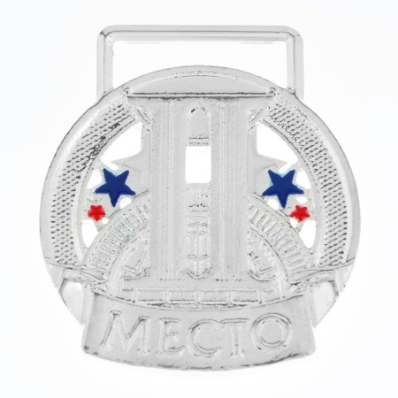 Prize medal 193 diam 3.5 cm. 2 place, tricolor. Color ser. Without a tape-1
