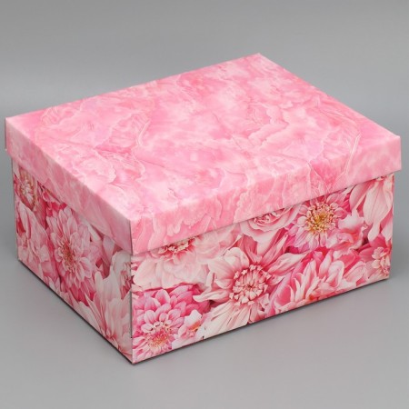Gift folding box, packaging, "flowers", 31.2 x 25.6 x 16.1 cm-1