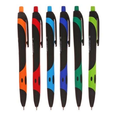 A set of ballpoint pens 36 pieces, 0.1 mm, automatic Vinson, oil blue rod, rubberized body-2