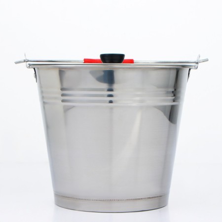 A bucket with a lid, 7 l, stainless steel-1