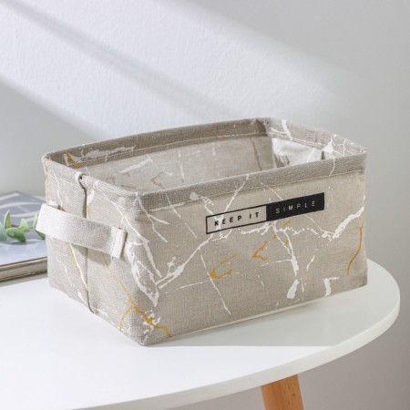 Basket for trifles of the share "marble", 23 × 16 × 12 cm, gray color