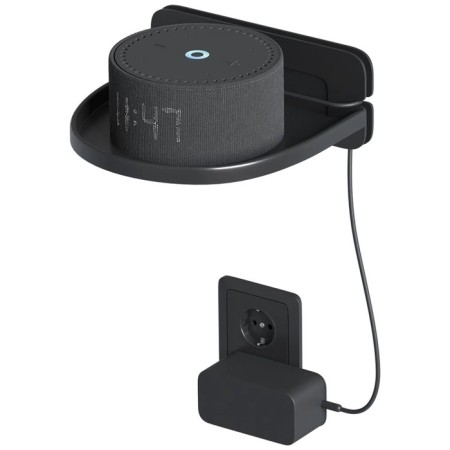 Red Line holder for smart speakers, universal, with an mount in the wall, black-1