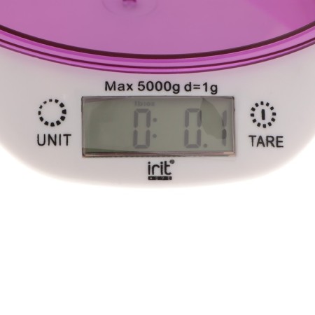 Kitchen Libra IRIT IR-7117, electronic, up to 5 kg, purple-2