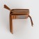 Women's wallet on the button, brown color