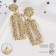 Earrings Metal "Caribbean" rectangular, color gold