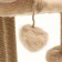 House for cats with a clawe, oval with a site, jute, 80 x33 x 91 cm Mix flowers