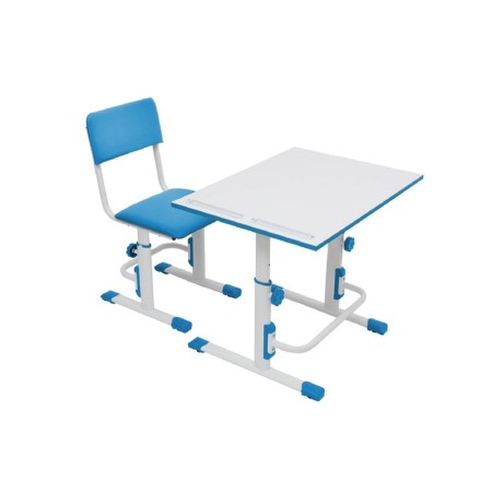 School for a student adjustable Polini Kids City / Polini Kids Smart S, white-blue color-2