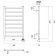 Domoterm electric heated towel rail "Medea" P8, 400x800 mm, right, gold