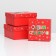 A set of boxes 3 in 1 15.5x15.5x7.5 - 18x18x8.5 - 20x20x9.5 cm.