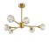 Grace chandelier, 6x40W G9, bronze color