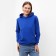 Feminine sweatshirt, color bright blue, size 48