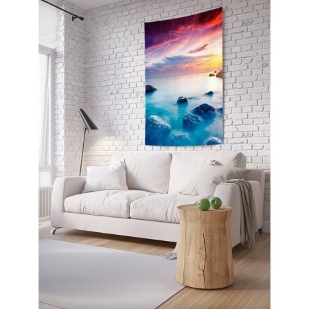 Decorative panel with photo printing "coastal fog", vertical, size 150x200 cm