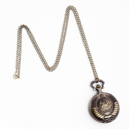 Pocket watches "USSR", quartz, chain L-40 cm, D-4.5 cm-2