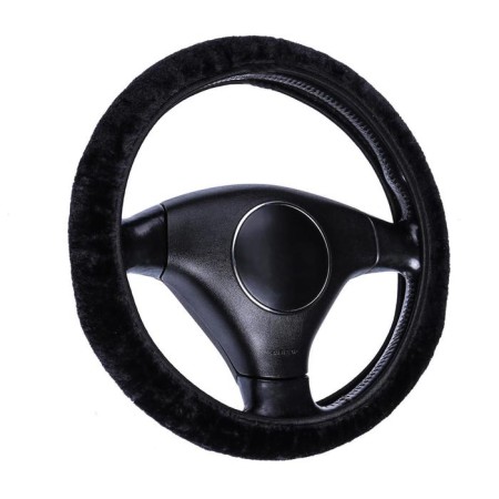Torso steering wheel, fur, multi -size, black