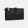 Women's wallet on the button, black color