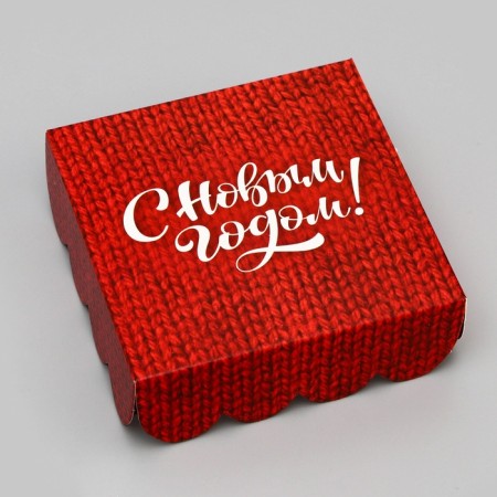 Bearbox, confectionery packaging, "Happy New Year!", 9 x 9 x 3 cm, New Year-2
