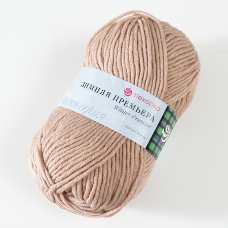 Yarn "Winter Premiere" 50% Merinos. Smerens, 50% acrylic volume 150m/100g (03 light beige)-1