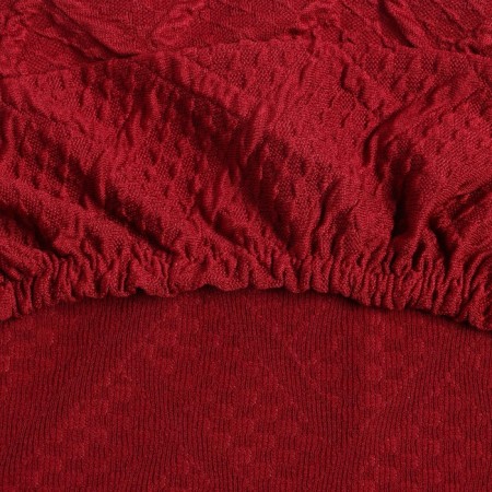 Case for chair knitwear square, burgundy color, polyester 100%-2